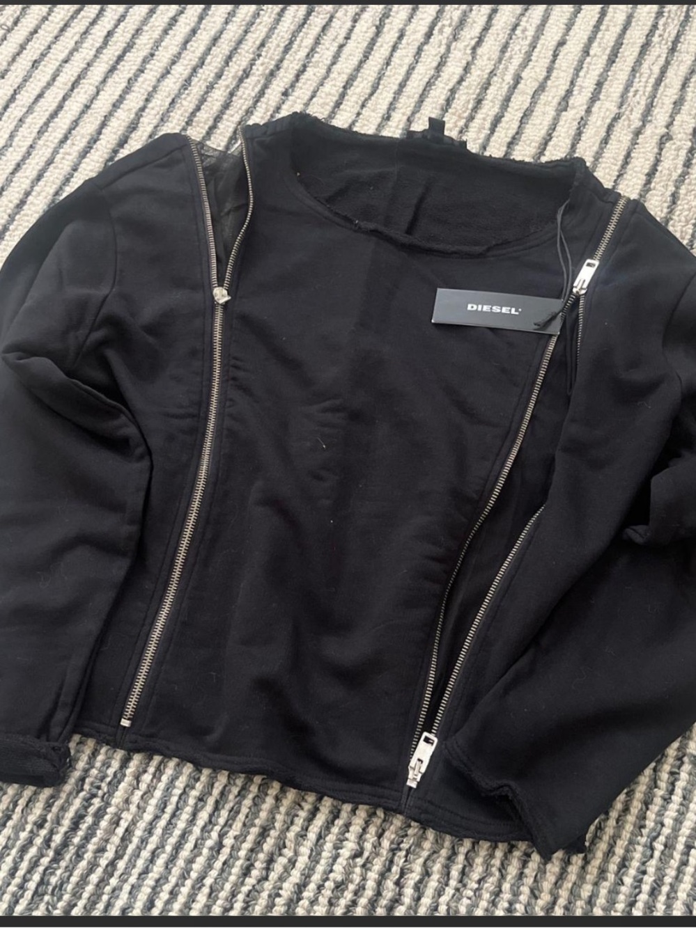 Diesel Black Dual-Zip Jacket